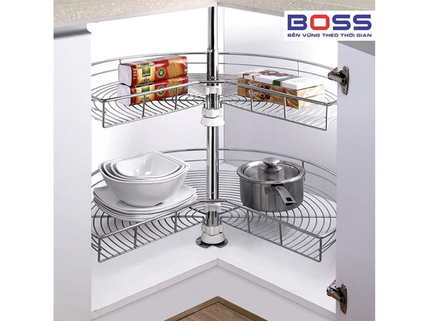 Mâm Xoay Tủ Bếp 360° BOSS BX 417/418 (1/1) Chính Hãng