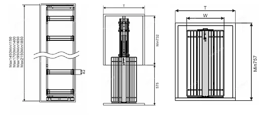 Tủ KHO NAN 6 Tầng Cánh Rút EUROGOLD - Ảnh 3